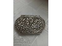 ANTIQUE SILVER BOX WITH ORNAMENTS