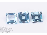 3 Blue Topaz 0.50ct 3mm Square Cut #3