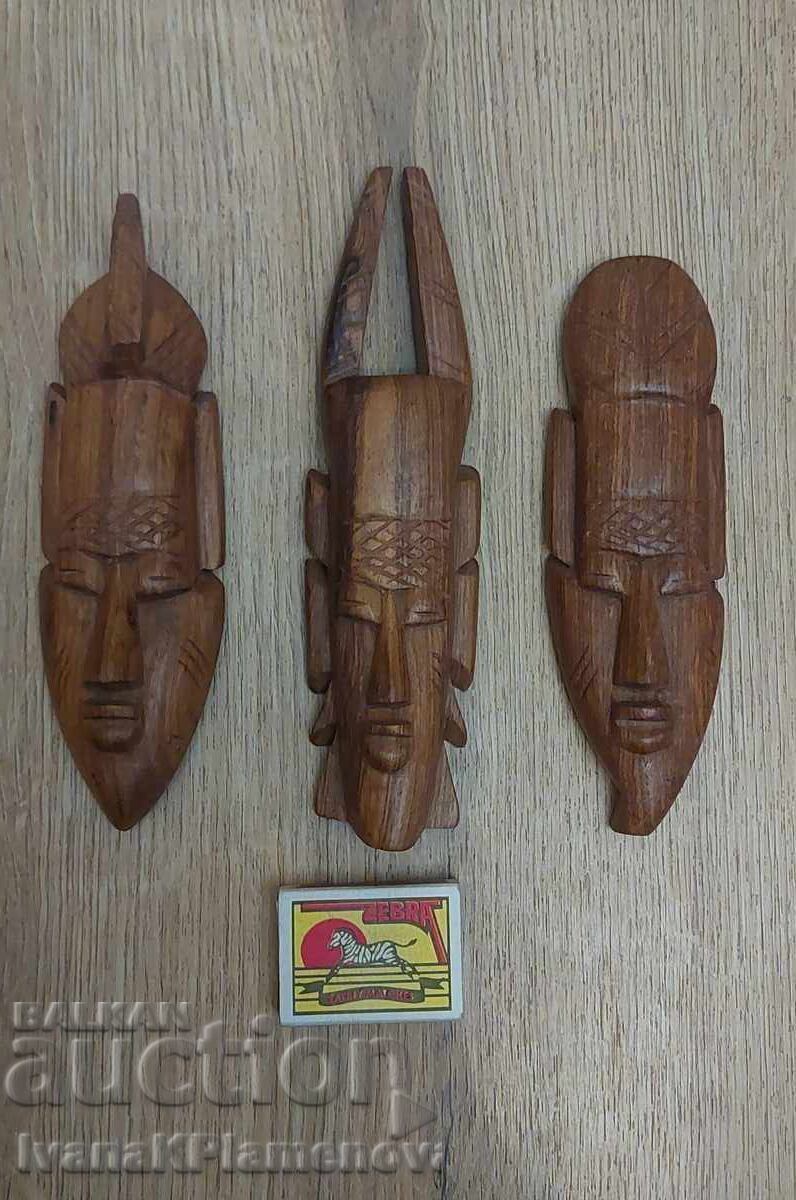 Woodcarvings, three pieces, excellent for collectors - 7 Woodcarvings, three pieces, excellent for collectors - 7