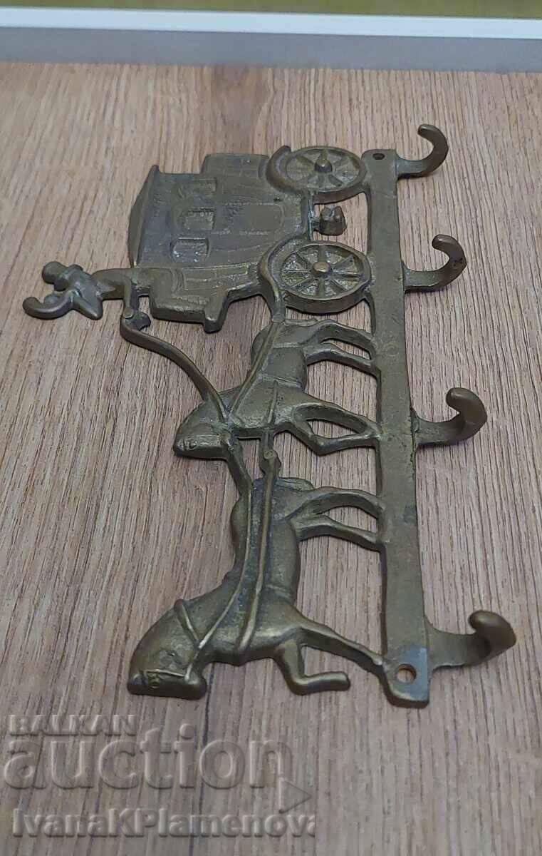 Auction Vintage brass coat hanger for collectors Auction Vintage brass coat hanger for collectors