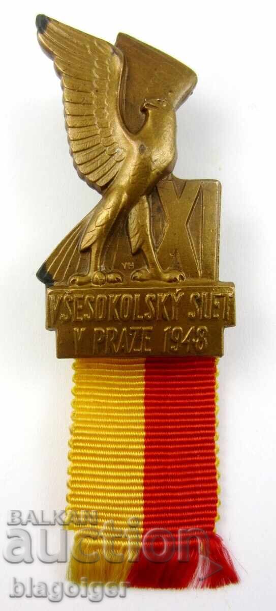 Heroic Sokol Festival-Czech Republic-1948-Rare token-Participant Heroic Sokol Festival-Czech Republic-1948-Rare token-Participant