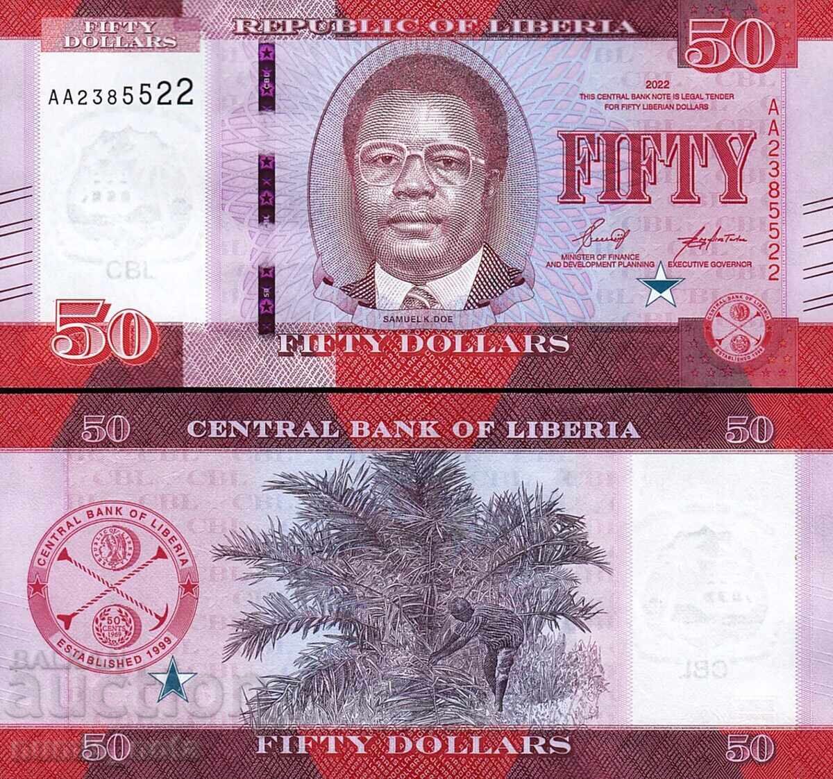 Liberia $50 2022 UNC Liberia $50 2022 UNC