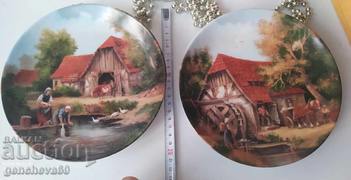 Porcelain plates, "Rustic Life" for decoration Seltmann Weiden Porcelain plates, "Rustic Life" for decoration Seltmann Weiden