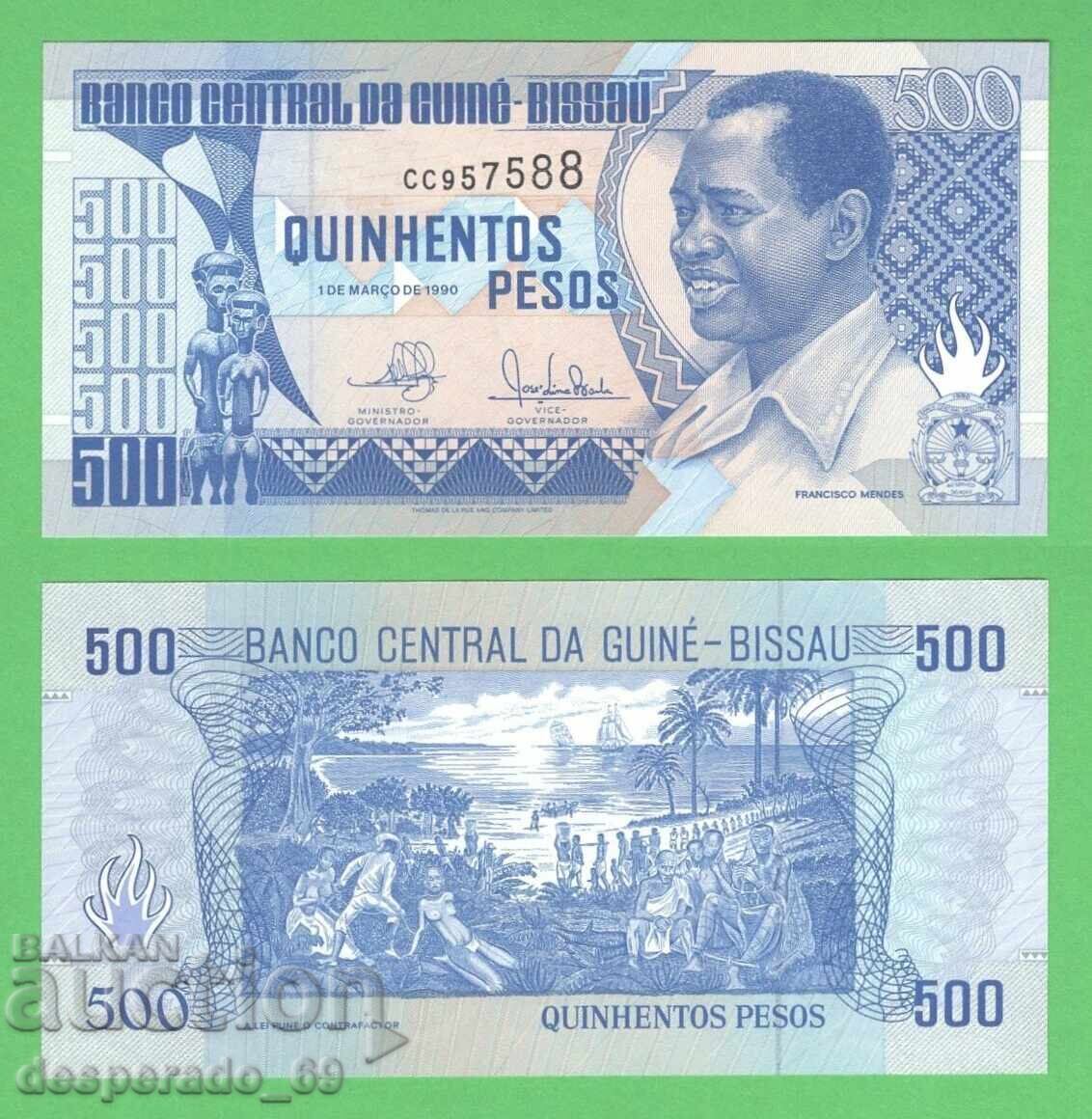 (¯`'•.¸ GUINEA-BISSAU 500 pesos 1990 UNC ¸.•'´¯) (¯`'•.¸ GUINEA-BISSAU 500 pesos 1990 UNC ¸.•'´¯)