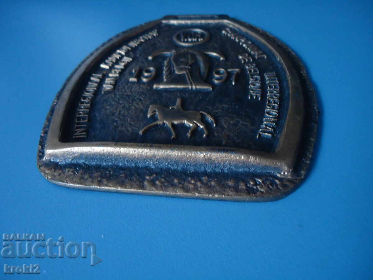 Massive Belgian Bronze Plaque Medal Equestrian Sport - 6