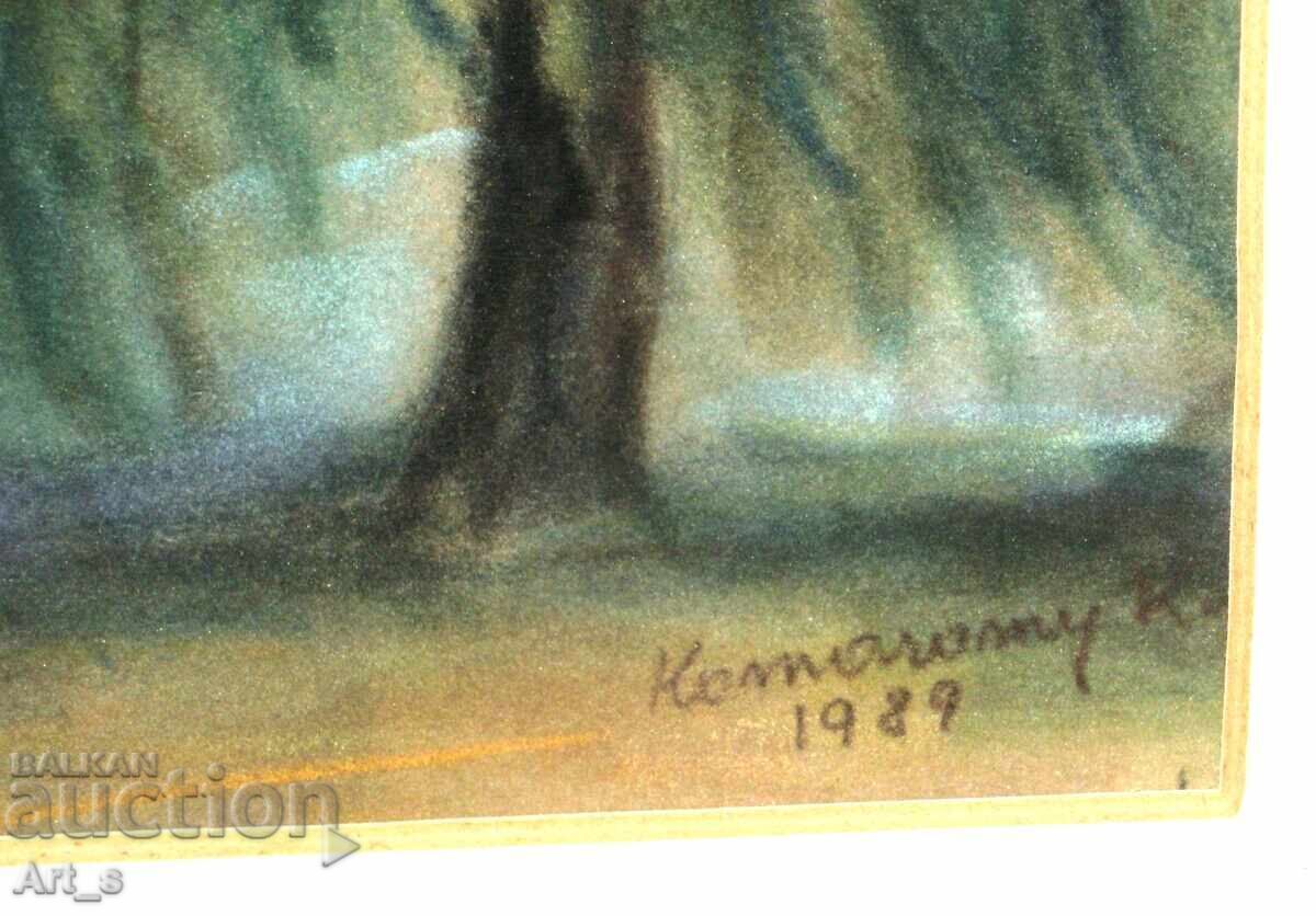 Delivery of Landscape - a magnificent impression with pastels in a frame