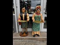 Large retro figurines of a waiter and a cook №6242