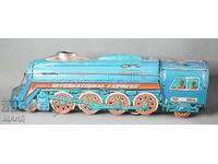 Old Chinese metal toy model train locomotive