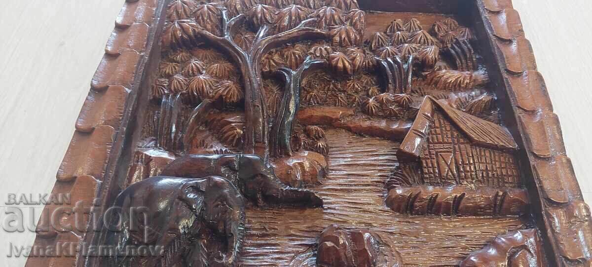 Solid wood carving for connoisseurs 32cm 32cm - 5 Solid wood carving for connoisseurs 32cm 32cm - 5