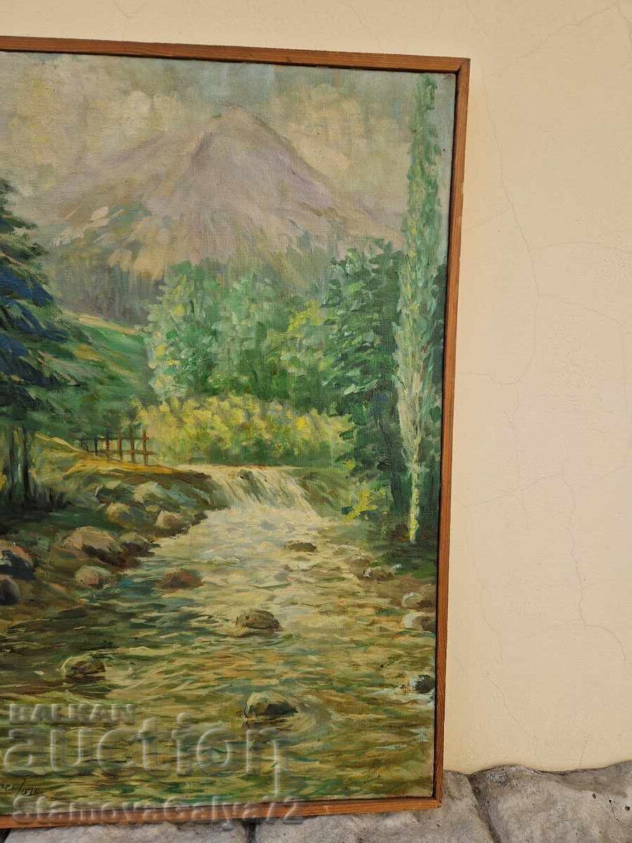 Licitație Ivan Kanchev - pânză de autor peisaj în ulei Licitație Ivan Kanchev - pânză de autor peisaj în ulei