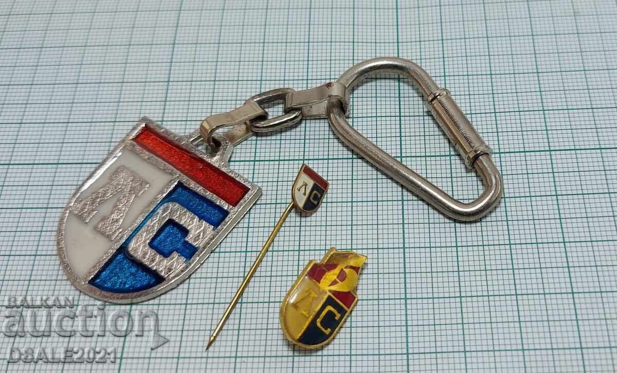 PFC LEVSKI football old key chain, badge, badges /ds1379