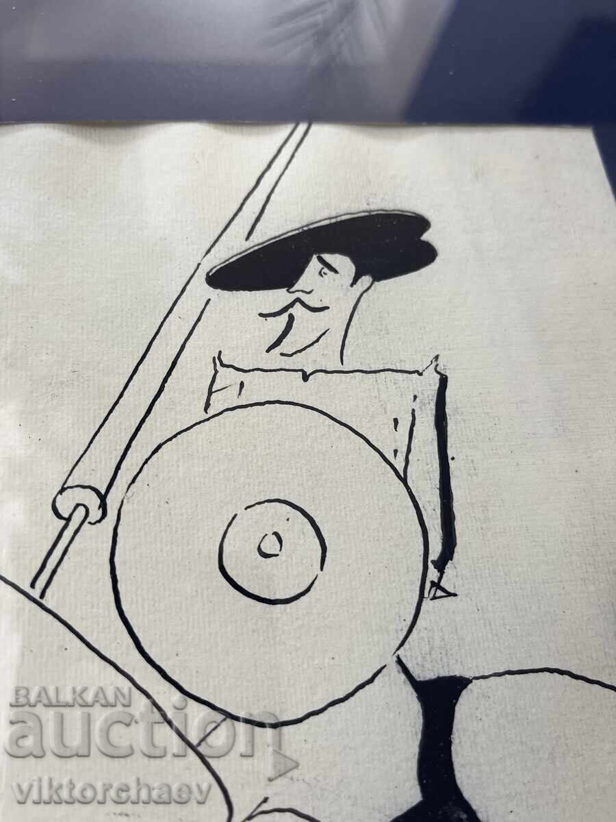 Delivery of Mihail Valkanov painting - Don Quixote graphic