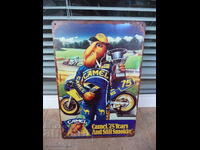 Metal sign Camel cigarettes advertising motorbike race cup awards