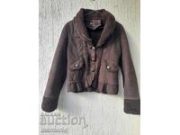 Brown short coat, size S