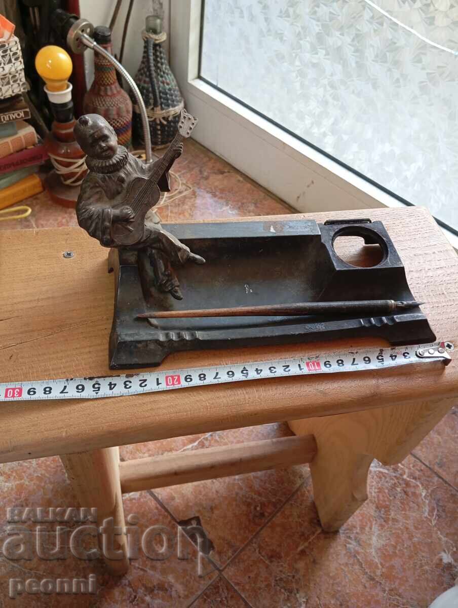 Old inkwell "Harlequin" Old inkwell "Harlequin"