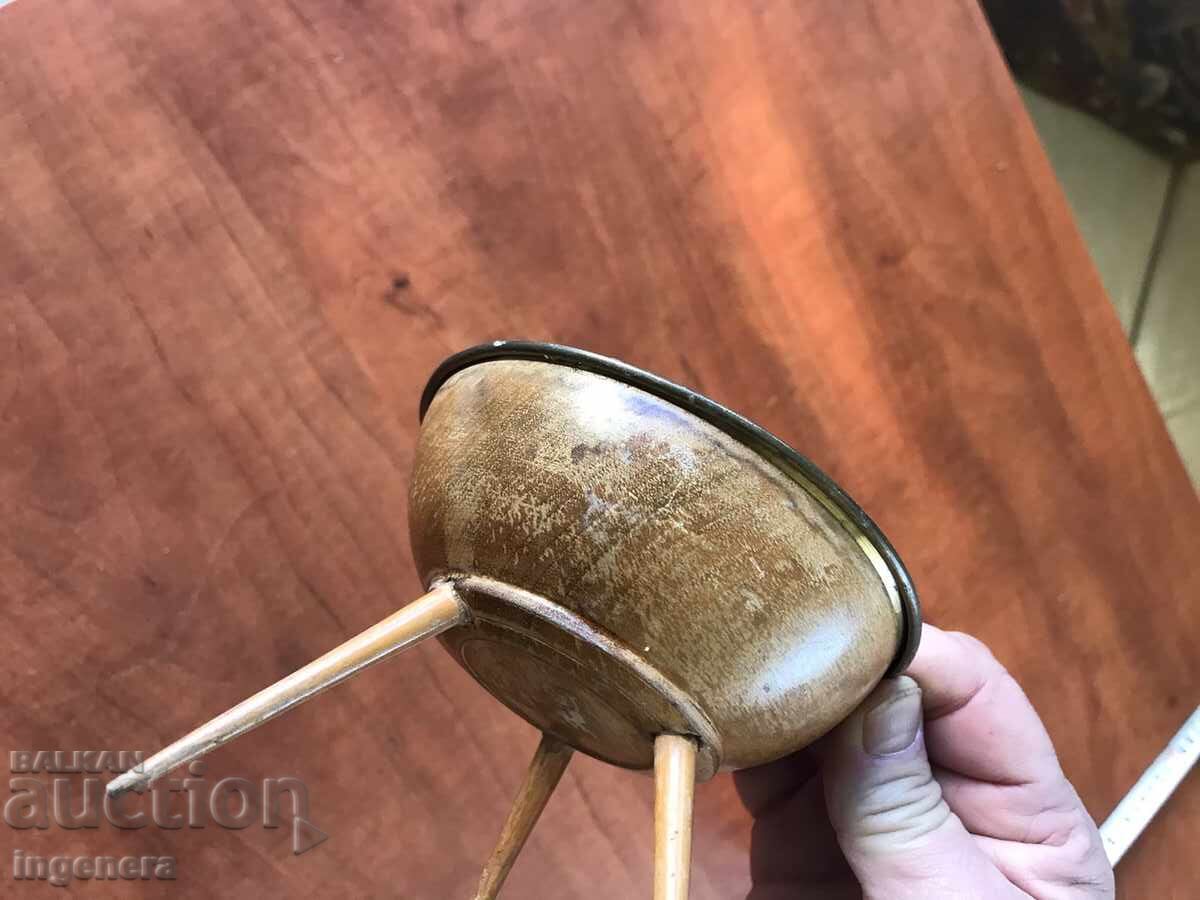 CANDLEHOLDER WOODEN BRASS FITTINGS ANTIQUE - 6 CANDLEHOLDER WOODEN BRASS FITTINGS ANTIQUE - 6