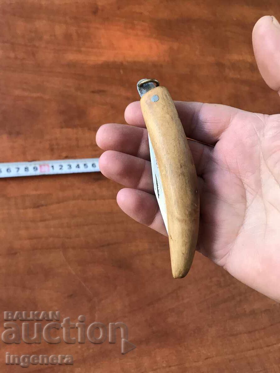 FOLDING KNIFE, OLD SHAFT, MARKED BLADE - 7