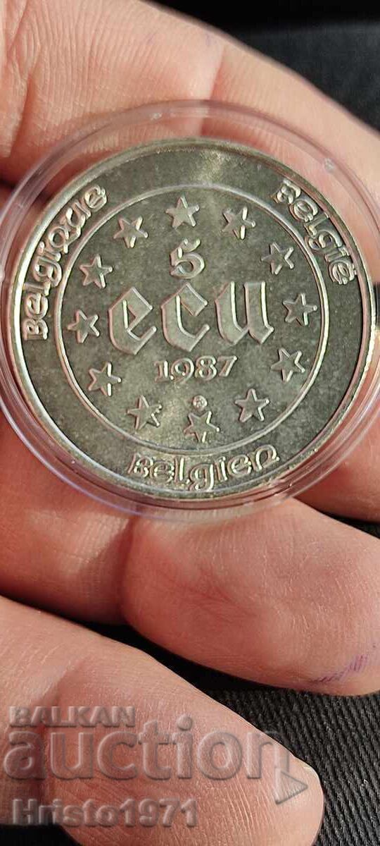 5 ECU 1987 cu preț 75.00 BGN | € 38.35