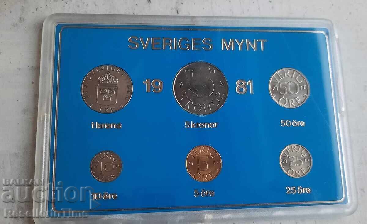 Set complet de șase monede suedeze 1981, din plastic... cu preț € 15.00 | 29.34 BGN