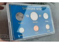 Set complet de șase monede suedeze 1981, din plastic...
