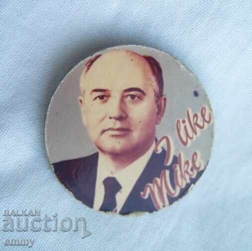 Badge sign Mikhail Gorbachev, USSR Badge sign Mikhail Gorbachev, USSR