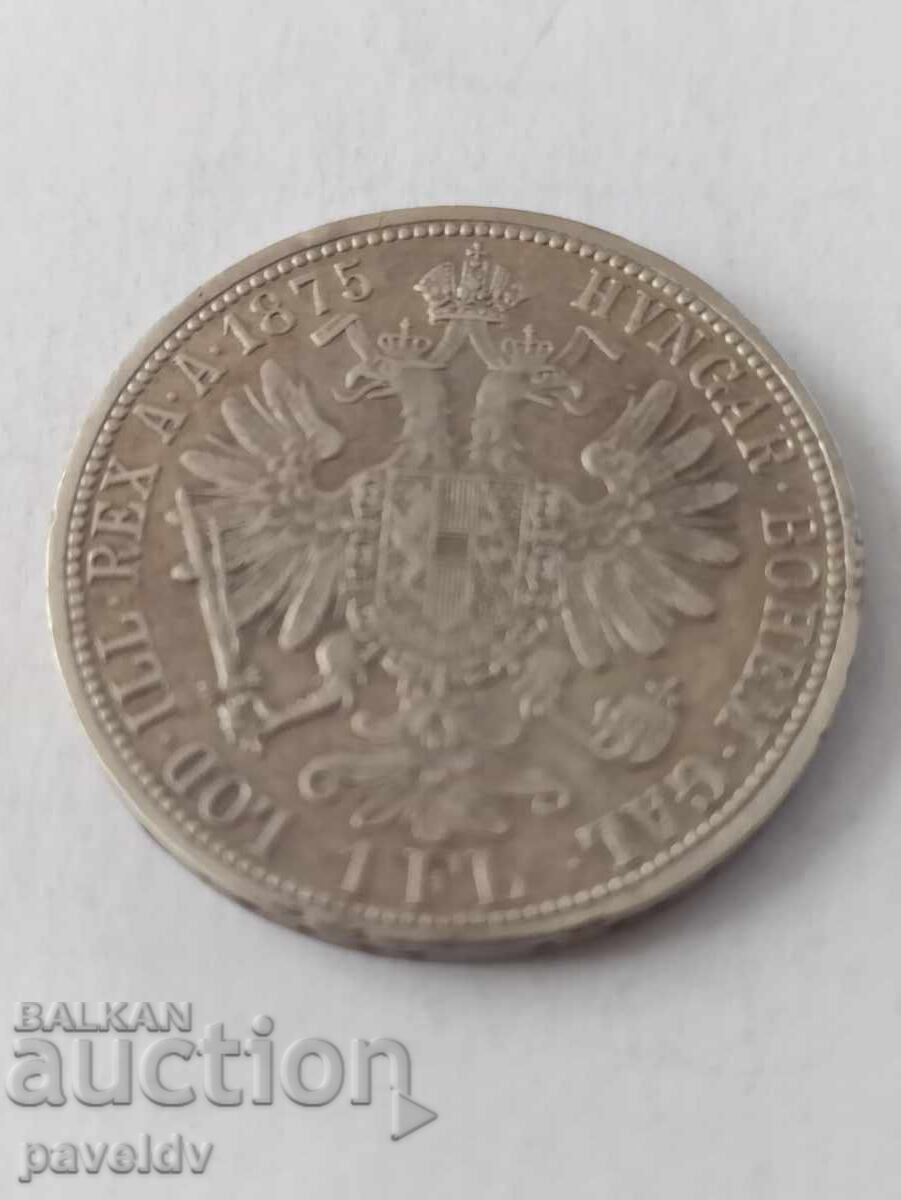 1 florin 1875 - Franz Joseph - Austria cu preț 77.00 BGN | € 39.37 1 florin 1875 - Franz Joseph - Austria cu preț 77.00 BGN | € 39.37