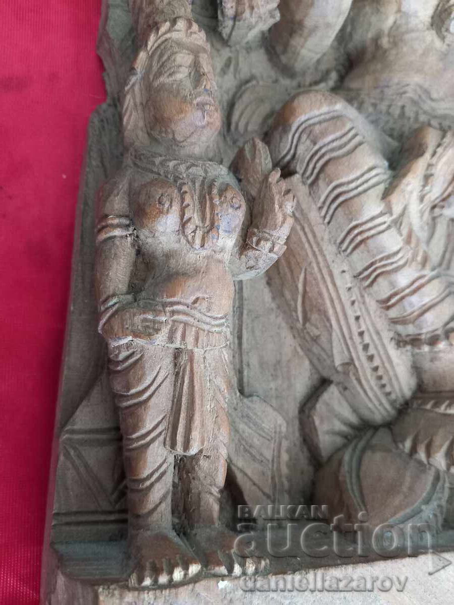 Auction Old Asian Woodcarving, Panel, Buddhism, Goddess, Buddha Auction Old Asian Woodcarving, Panel, Buddhism, Goddess, Buddha