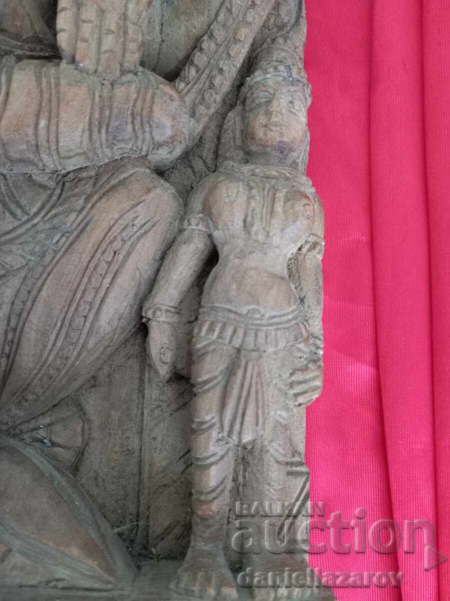 Delivery of Old Asian Woodcarving, Panel, Buddhism, Goddess, Buddha Delivery of Old Asian Woodcarving, Panel, Buddhism, Goddess, Buddha