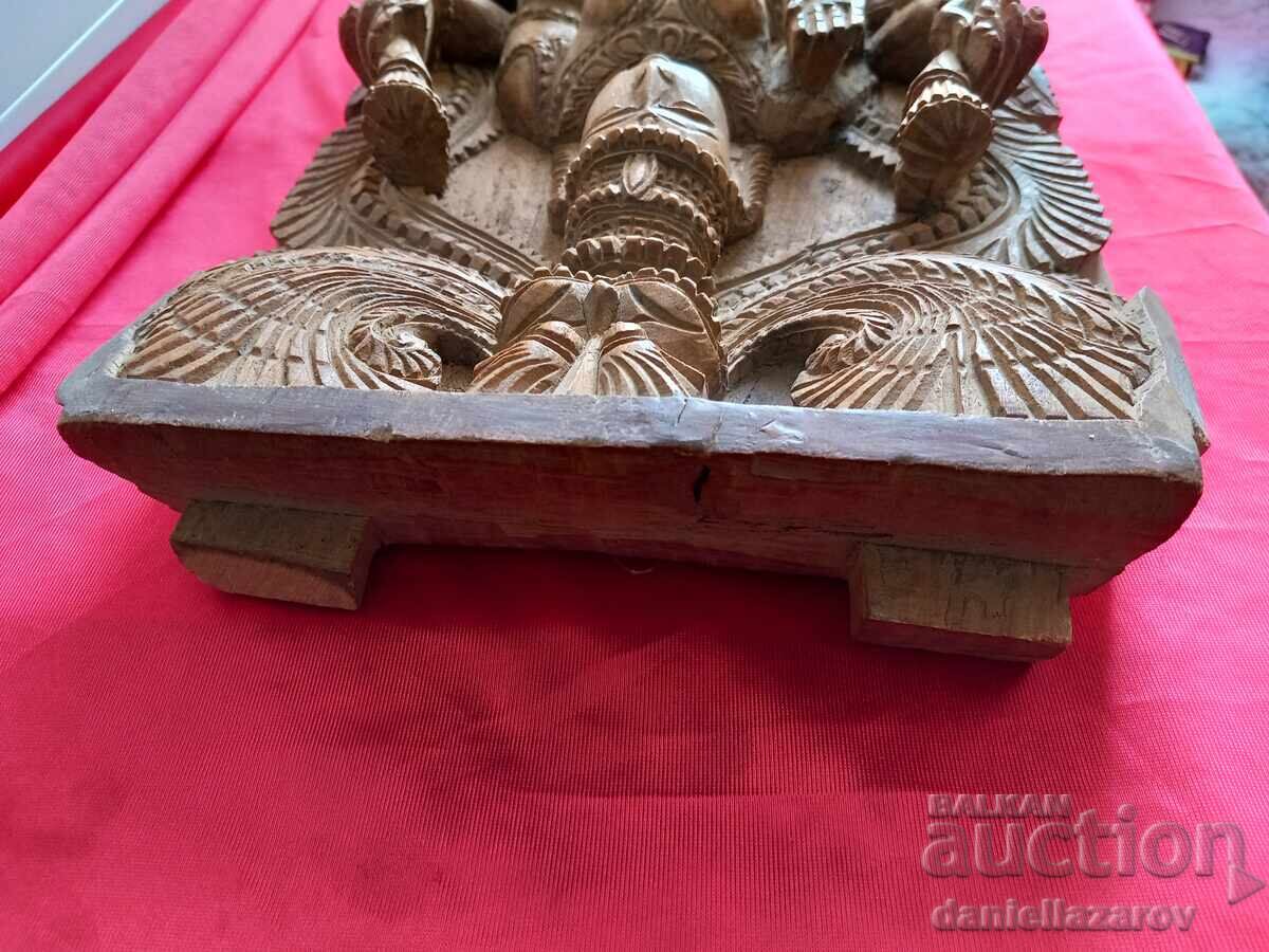 Old Asian Woodcarving, Panel, Buddhism, Goddess, Buddha - 6 Old Asian Woodcarving, Panel, Buddhism, Goddess, Buddha - 6