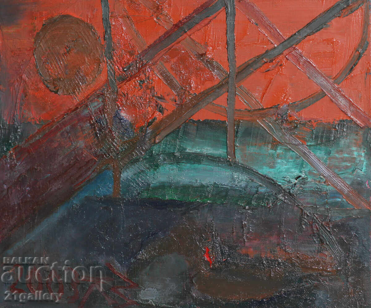 Димитър Коцев (1954 -) Абстрактна композиция 2003 с цена 400.00 лв. | € 204.52