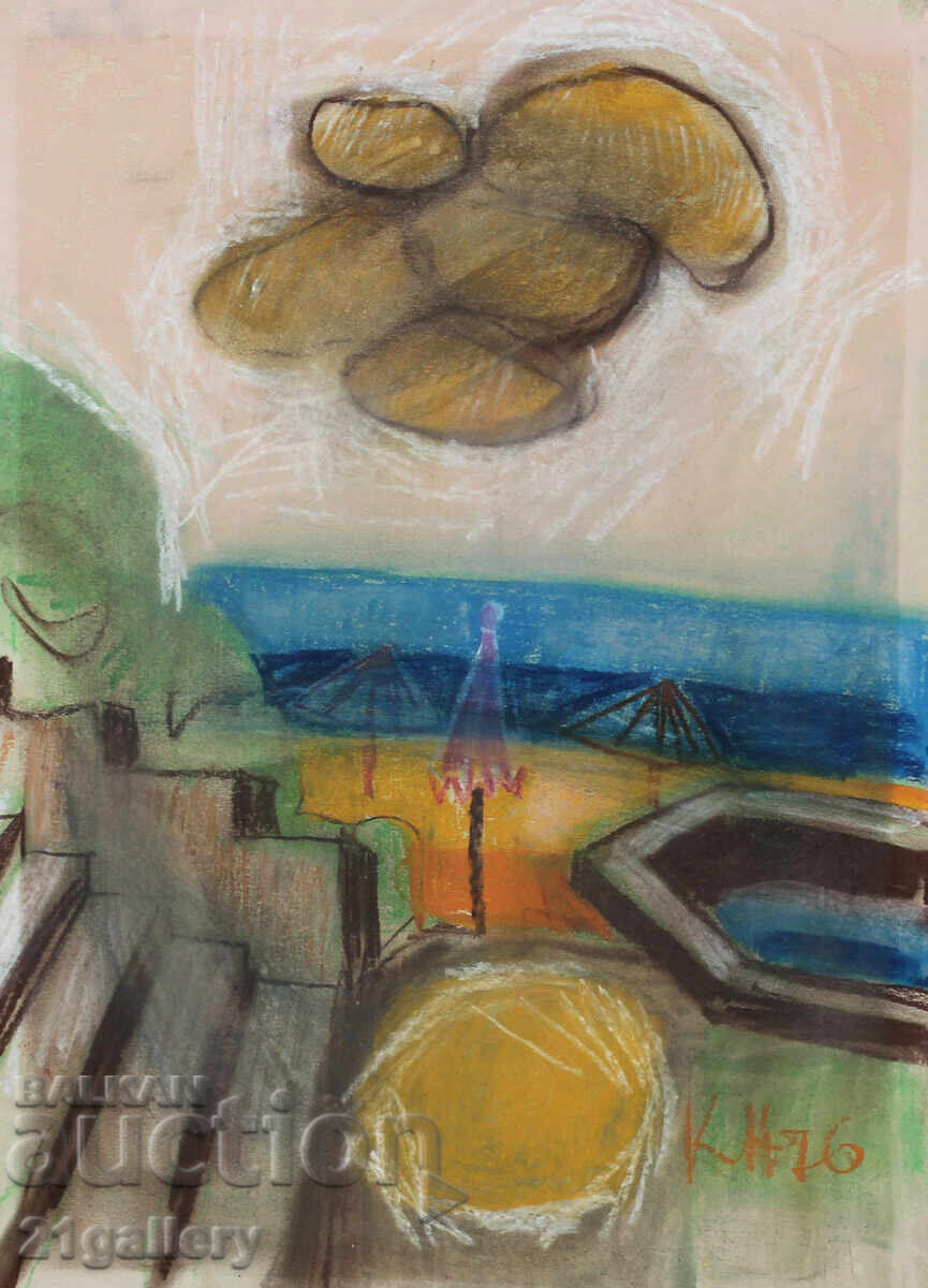 Kiril Nedyalkov (1940 – 2023) Pastel / Landscape 1976 with price 150.00 BGN | € 76.69 Kiril Nedyalkov (1940 – 2023) Pastel / Landscape 1976 with price 150.00 BGN | € 76.69