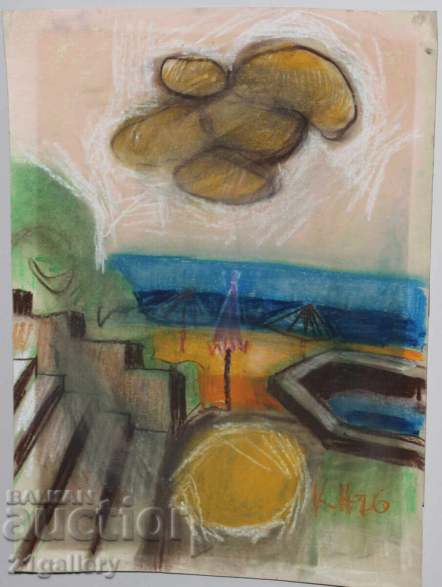 Auction Kiril Nedyalkov (1940 – 2023) Pastel / Landscape 1976 Auction Kiril Nedyalkov (1940 – 2023) Pastel / Landscape 1976