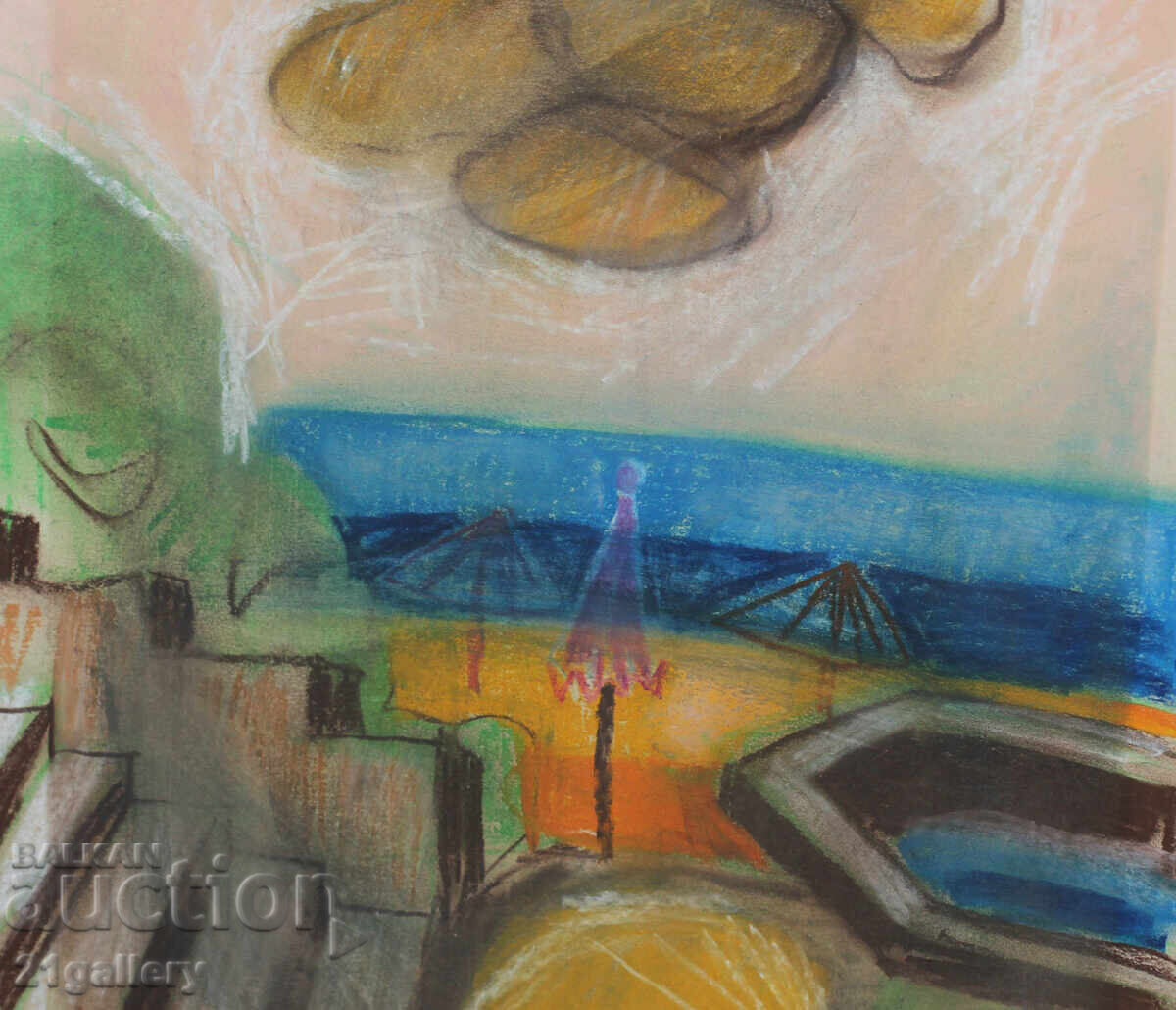 Delivery of Kiril Nedyalkov (1940 – 2023) Pastel / Landscape 1976 Delivery of Kiril Nedyalkov (1940 – 2023) Pastel / Landscape 1976