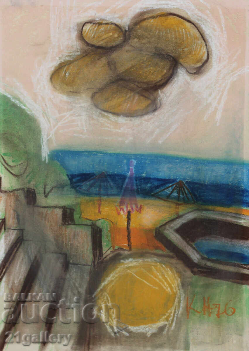 Kiril Nedyalkov (1940 – 2023) Pastel / Landscape 1976 Kiril Nedyalkov (1940 – 2023) Pastel / Landscape 1976