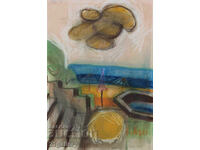 Kiril Nedyalkov (1940 – 2023) Pastel / Peisaj 1976