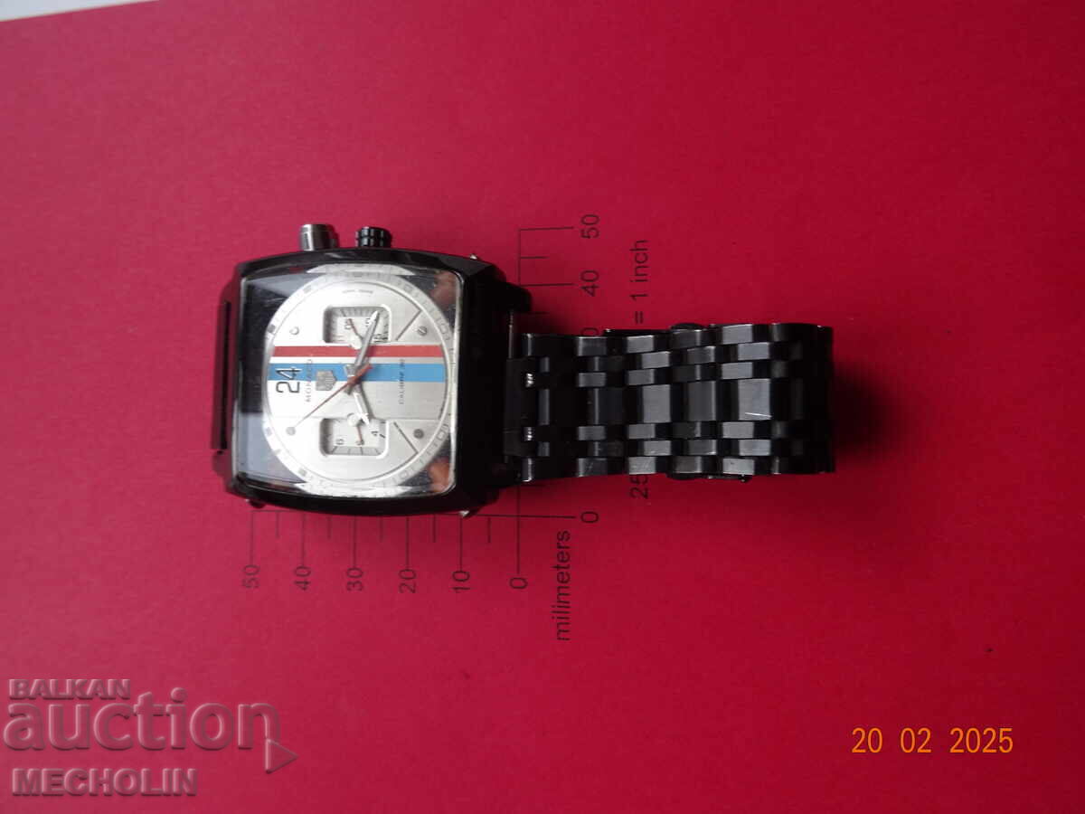 COLLECTOR'S WATCH TAG Heuer MONACO AUTOMATIC with price 30.00 BGN | € 15.34 COLLECTOR'S WATCH TAG Heuer MONACO AUTOMATIC with price 30.00 BGN | € 15.34