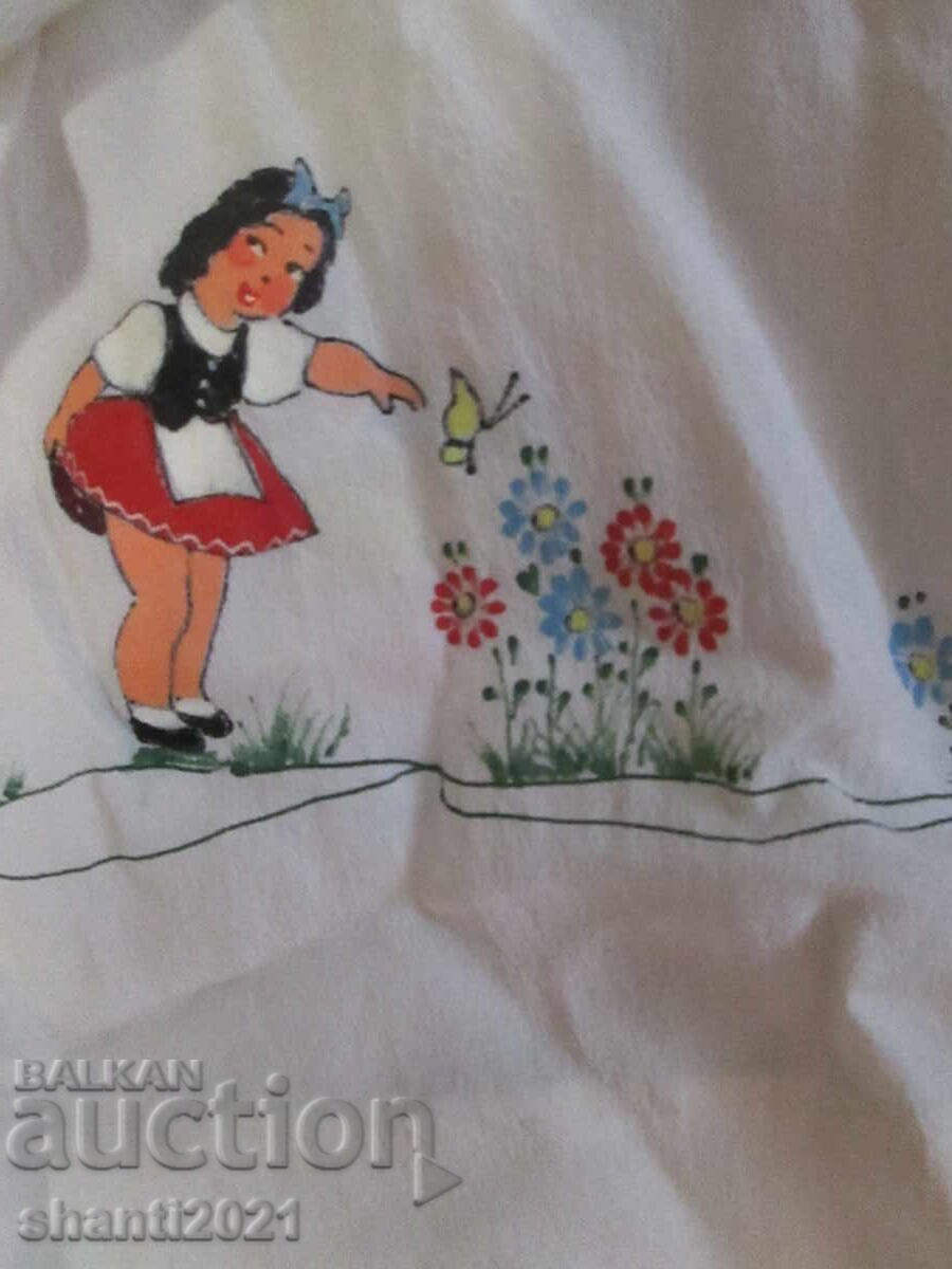 Vintage children's silk dress, hand-painted - 6 Vintage children's silk dress, hand-painted - 6