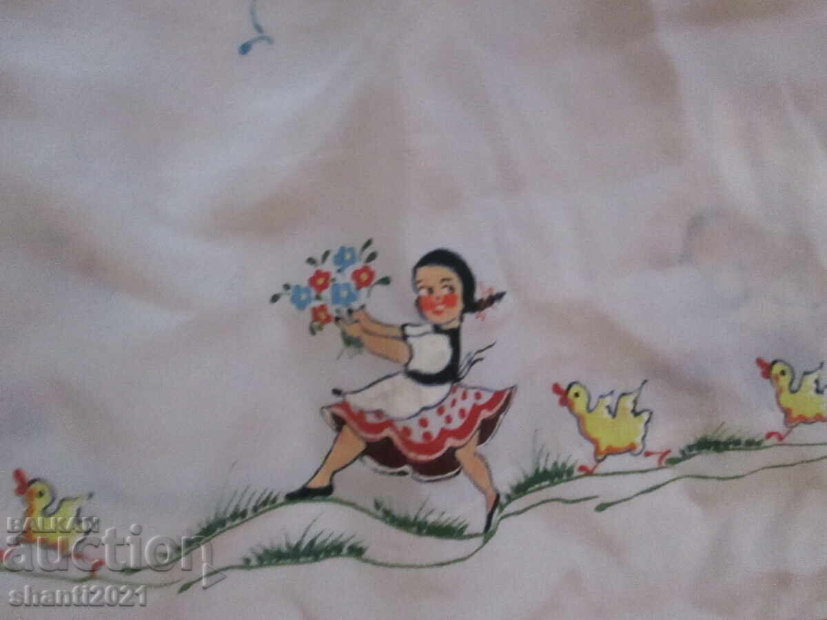 Delivery of Vintage children's silk dress, hand-painted Delivery of Vintage children's silk dress, hand-painted