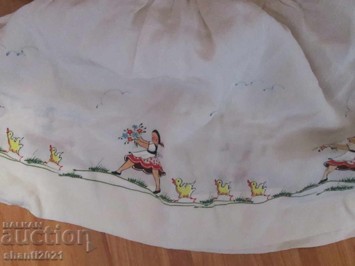 Vintage children's silk dress, hand-painted - 6 Vintage children's silk dress, hand-painted - 6