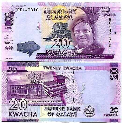 Malawi 20 Kwacha 2016 UNC