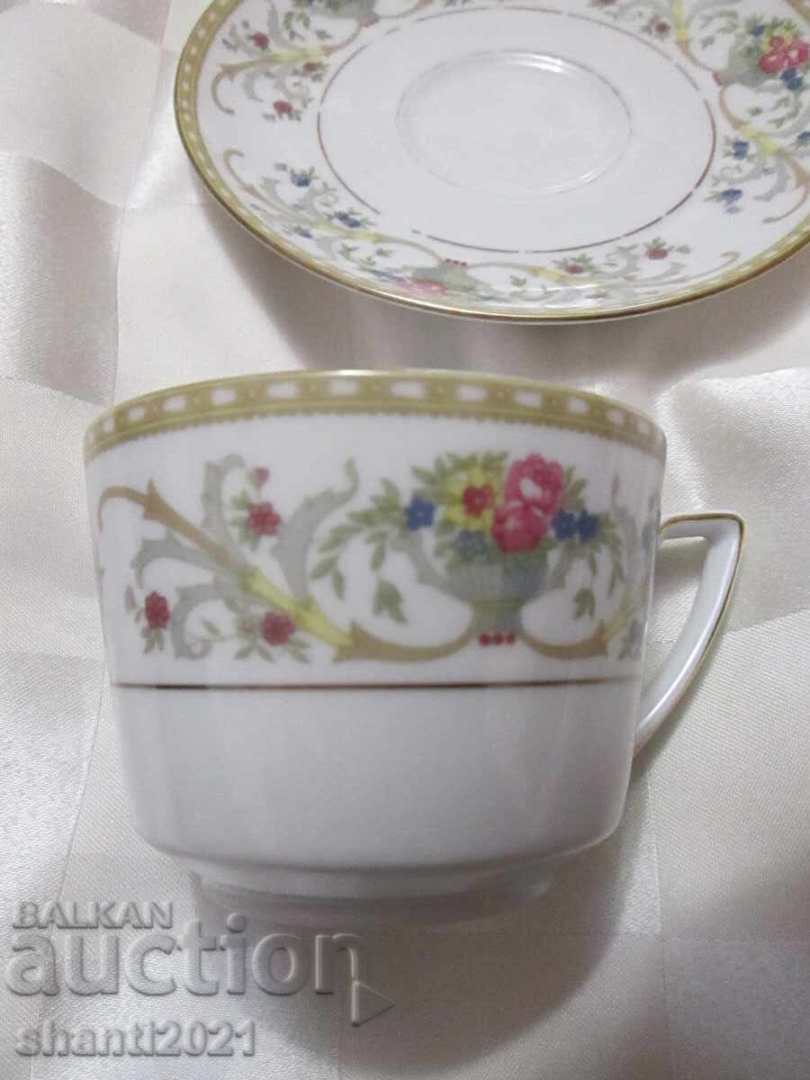 Delivery of Collectible porcelain cup, saucer, marked, Germany