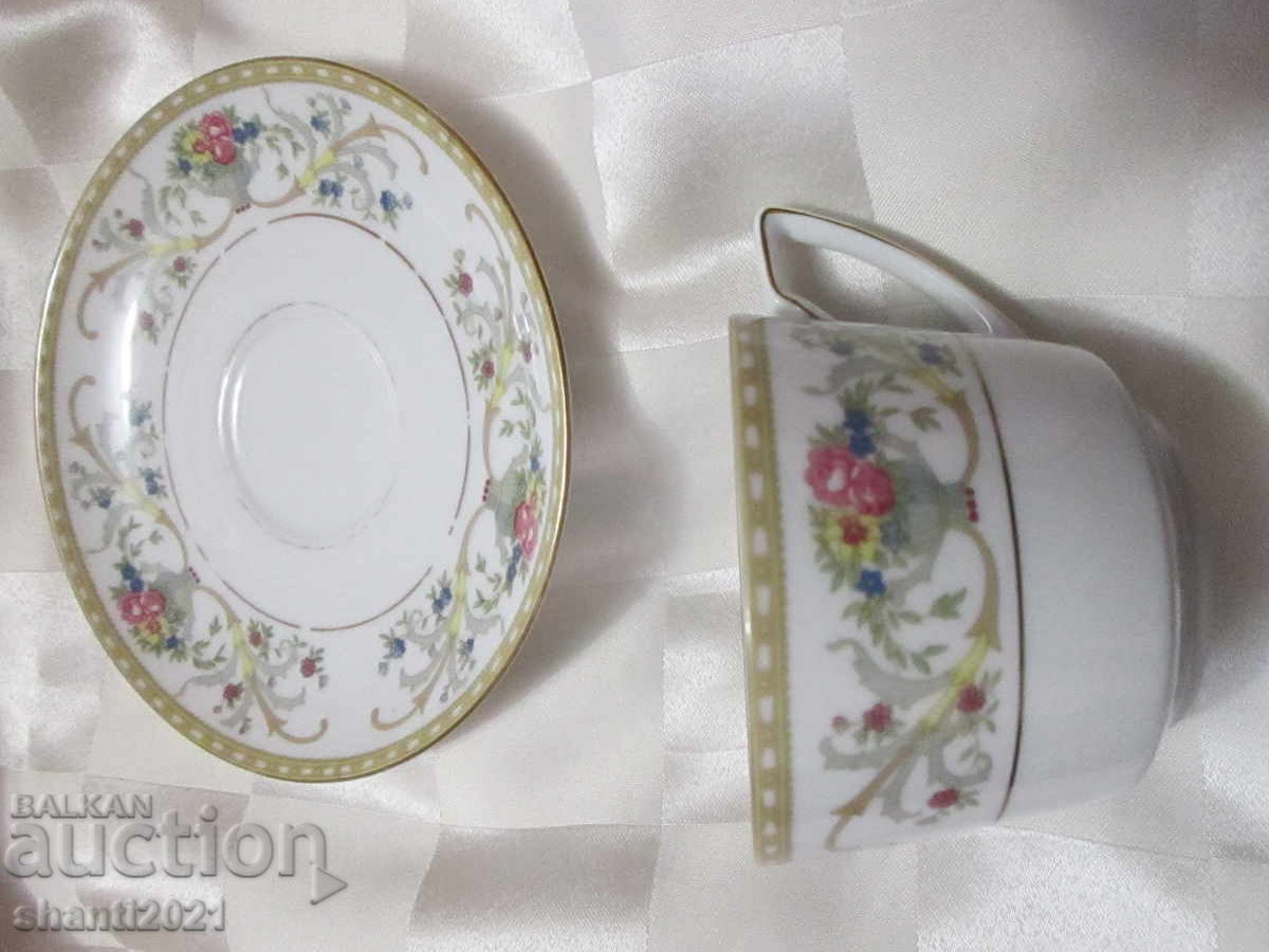 Collectible porcelain cup, saucer, marked, Germany - 7