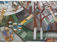 Panayot Apostolov oil paints abstract composition