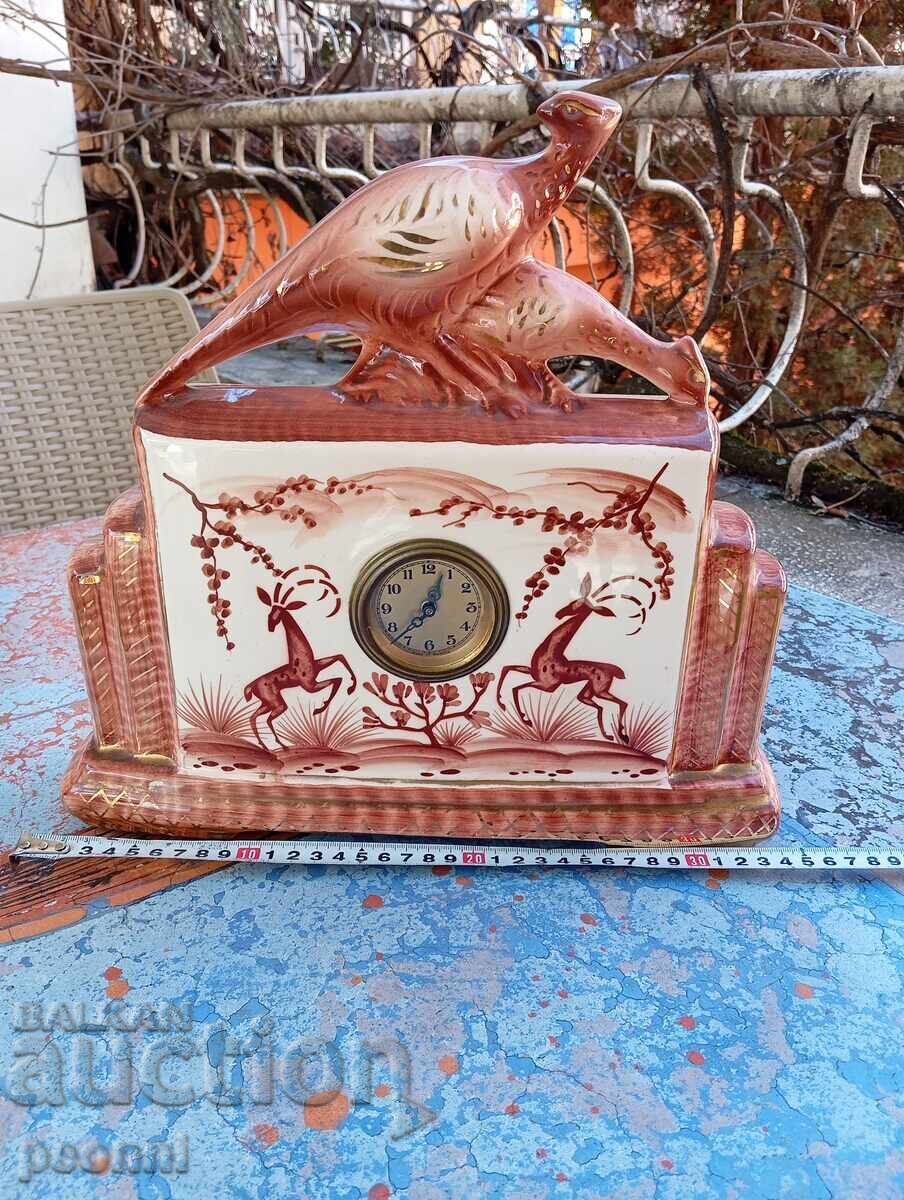 Old German porcelain mantel clock Old German porcelain mantel clock