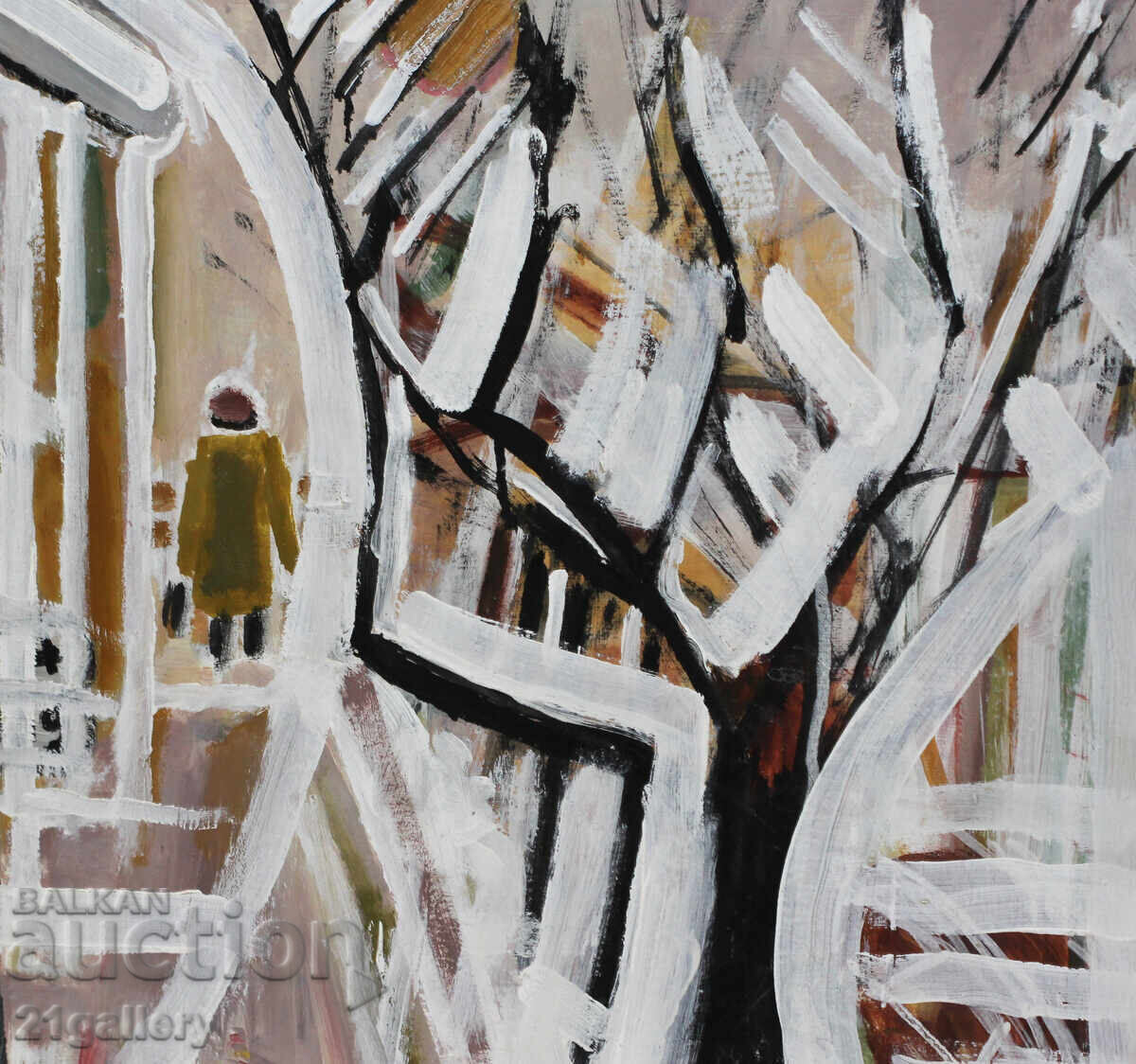 Panayot Apostolov oil paintings, winter landscape - 6