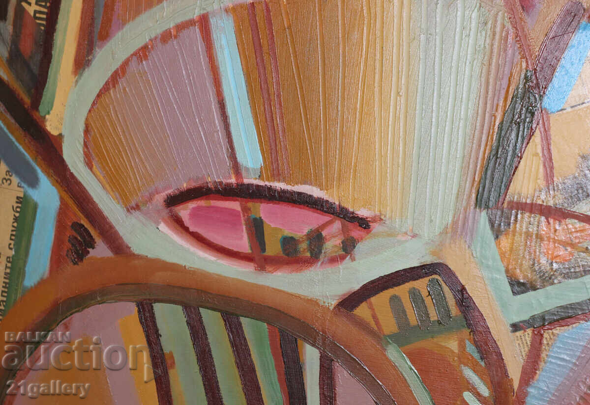 Αφηρημένη σύνθεση ελαιοχρωματισμών Panayot Apostolov - 5