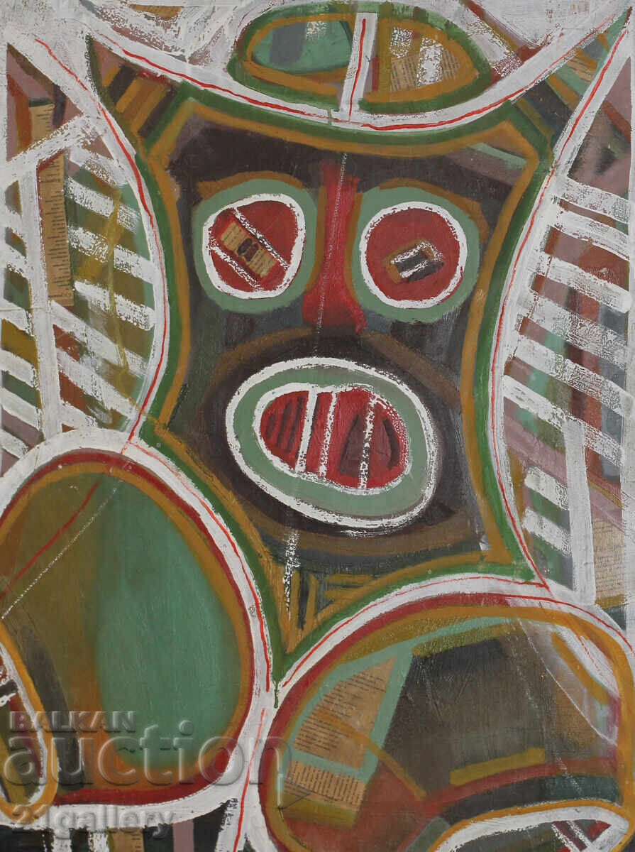 Panayot Apostolov oil paints abstract composition 1982 with price 500.00 BGN | € 255.65 Panayot Apostolov oil paints abstract composition 1982 with price 500.00 BGN | € 255.65