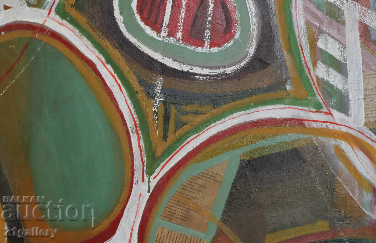 Panayot Apostolov oil paints abstract composition 1982 - 6 Panayot Apostolov oil paints abstract composition 1982 - 6