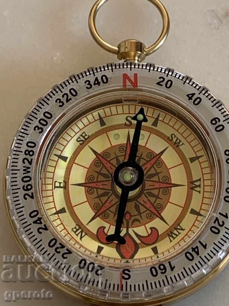 Stylish new compass in a brass case with price € 10.00 | 19.56 BGN