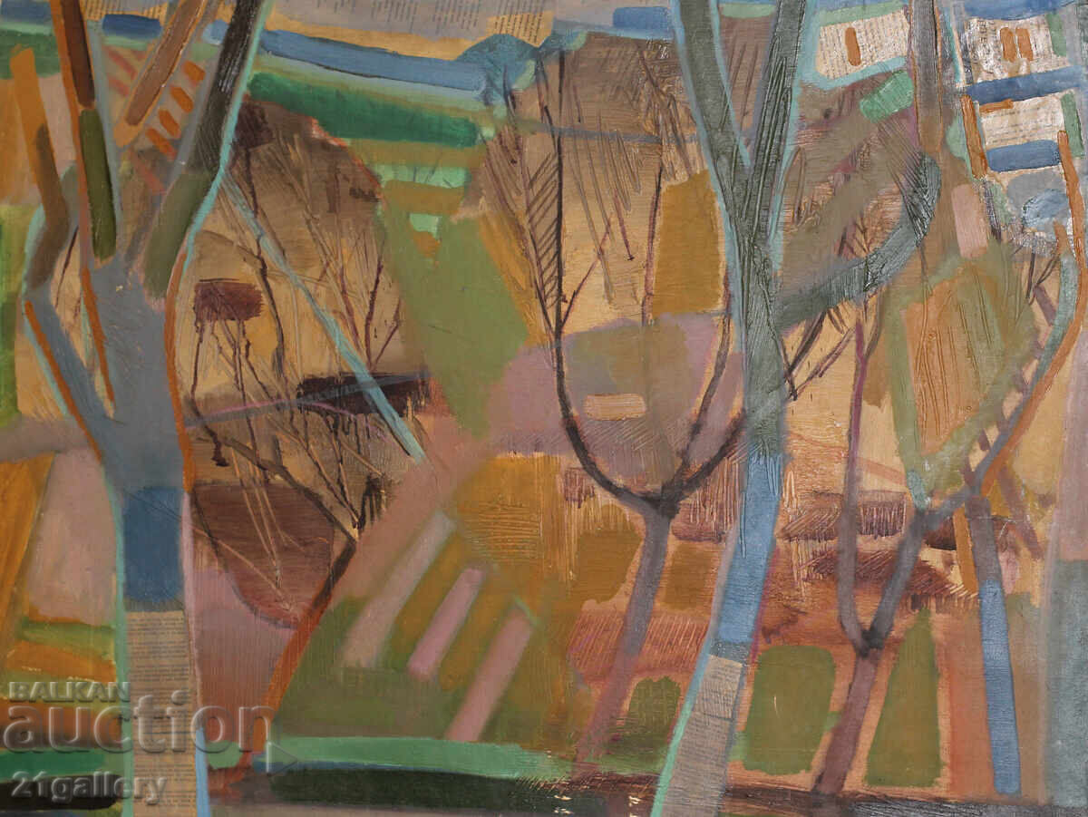 Αφηρημένη σύνθεση ελαιοχρωματισμών Panayot Apostolov Αφηρημένη σύνθεση ελαιοχρωματισμών Panayot Apostolov